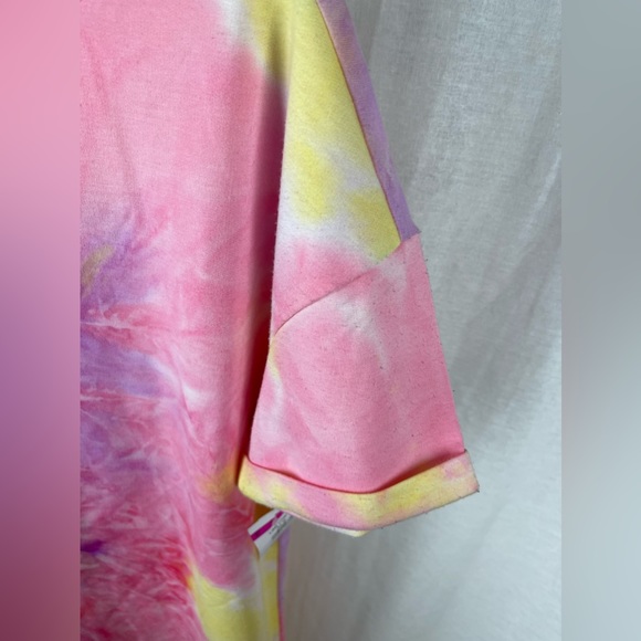 ELODIE TIE DYE CREW NECK T-SHIRT DRESS Size Small NWT - Picture 15 of 17